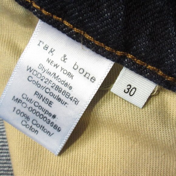 NWT rag & bone ICONS Nina in Rinse High Rise Ankle Cigarette Straight Jeans 30 - Picture 4 of 13